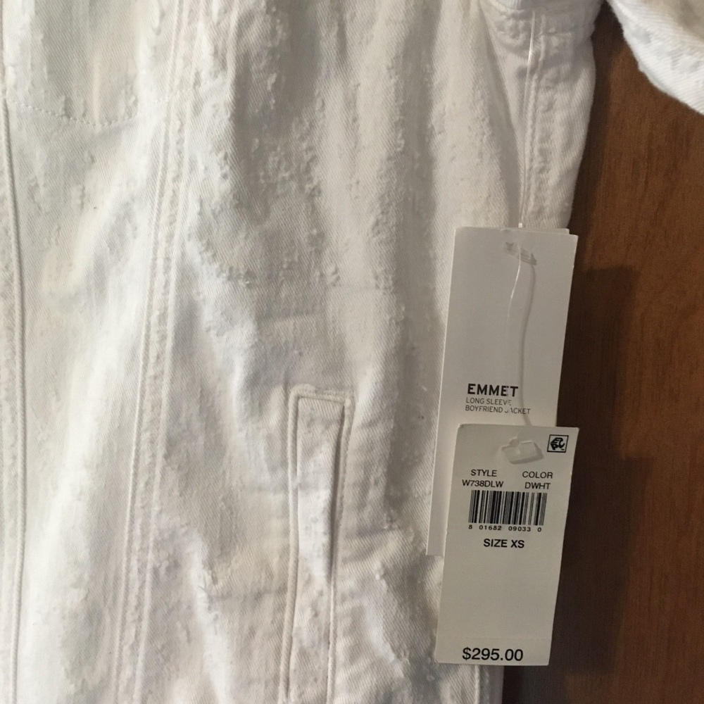 NWT Hudson Distressed White Denim Jacket XS - Picture 7 of 7